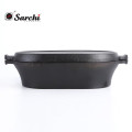 cast iron vegetable oil coating bread pots